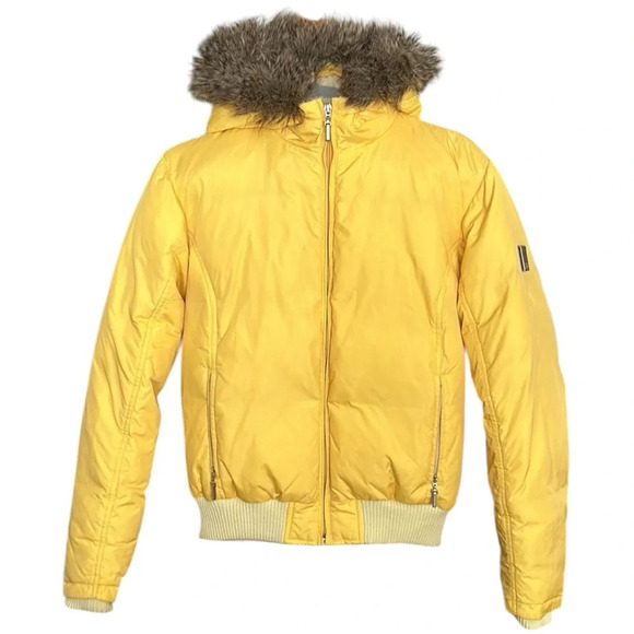 Polo Jeans Co. RALPH LAUREN Vintage Y2K Down Feather Jacket Faux Fur Hood Size S - Picture 16 of 16